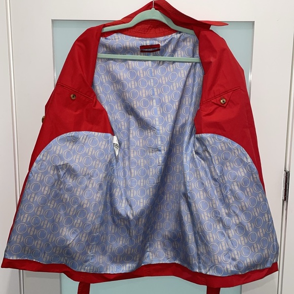 ❤️AS NEW❣️EUC❣️CAROLINA HERRERA❣️CH Short Rain Jacket. Genuine Leather trim. - Picture 10 of 13
